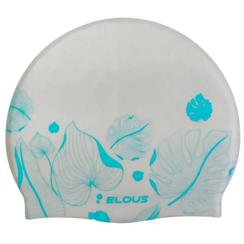 Шапочка для плавания Elous EL009 листики серебро от магазина Супер Спорт